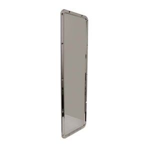 ligature resistant extreme durability one piece #304 stainless steel highly polished #8 finish wall mount steel backer plate embed plate ada mirror correctional facility jail ligature resistant behavioral health psychiatric facility bedroom washroom shower room