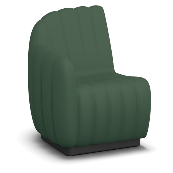 university college student lounge left arm chair cushioned fluid resistant cleanability durable drip edge peeling puncture resistant custom configuration tamper resistant neuro-aesthetic soft lines humanizing institutional